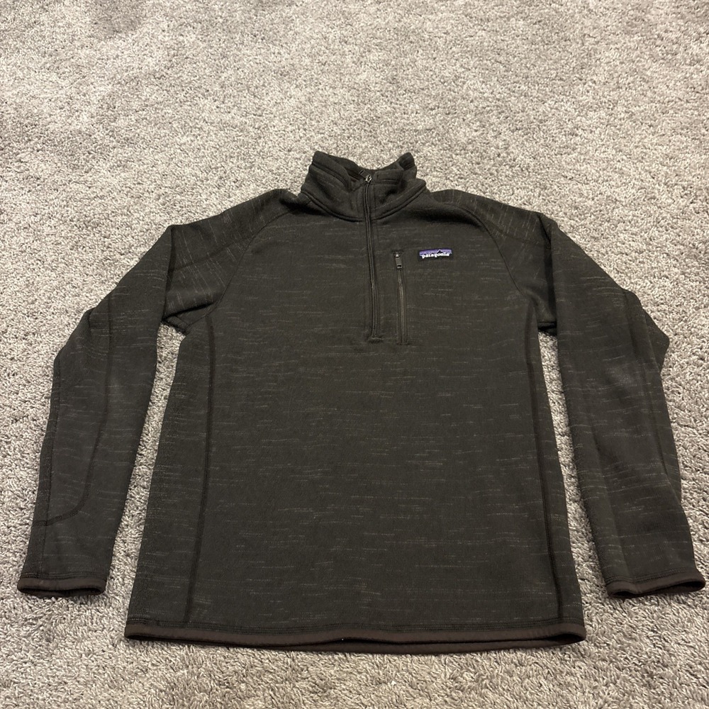 Patagonia Better Sweater 1/4 Zip Fleece Pullover 25522 Green & Brown Men Small S